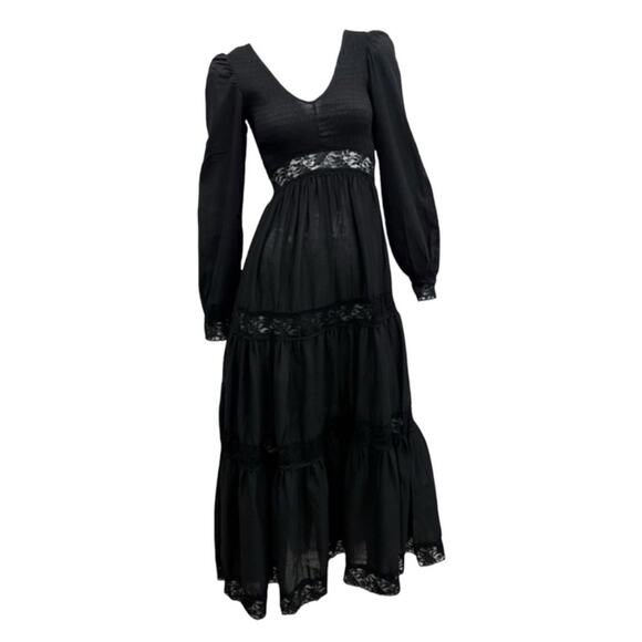 NWT Dolls Kill x House of Widow Lace Tiered Maxi Dress - Picture 3 of 12